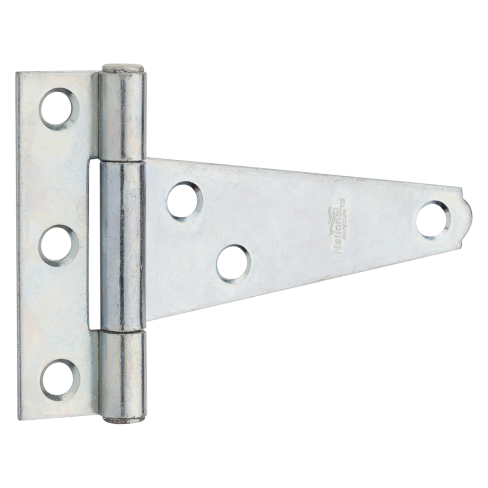 Set of two 3-inch zinc plated light duty T-hinges with screws for door hardware and home improvement projects under $50