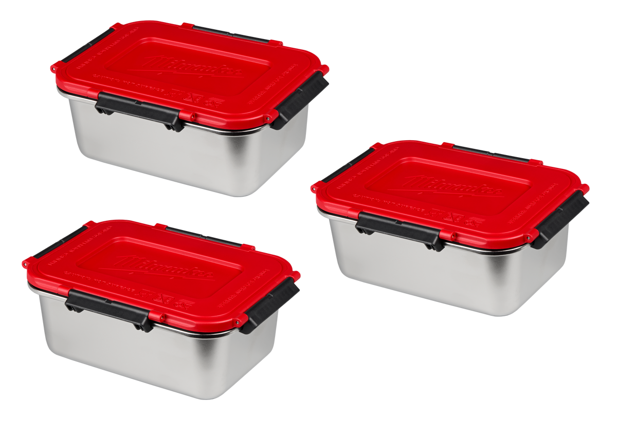 Milwaukee Stainless Steel Containers for M18™ Jobsite Lunch Warmer, 3-Pack