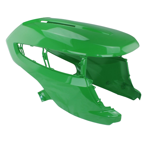 Green durable replacement hood for outdoor equipment in automotive and John Deere body parts collections