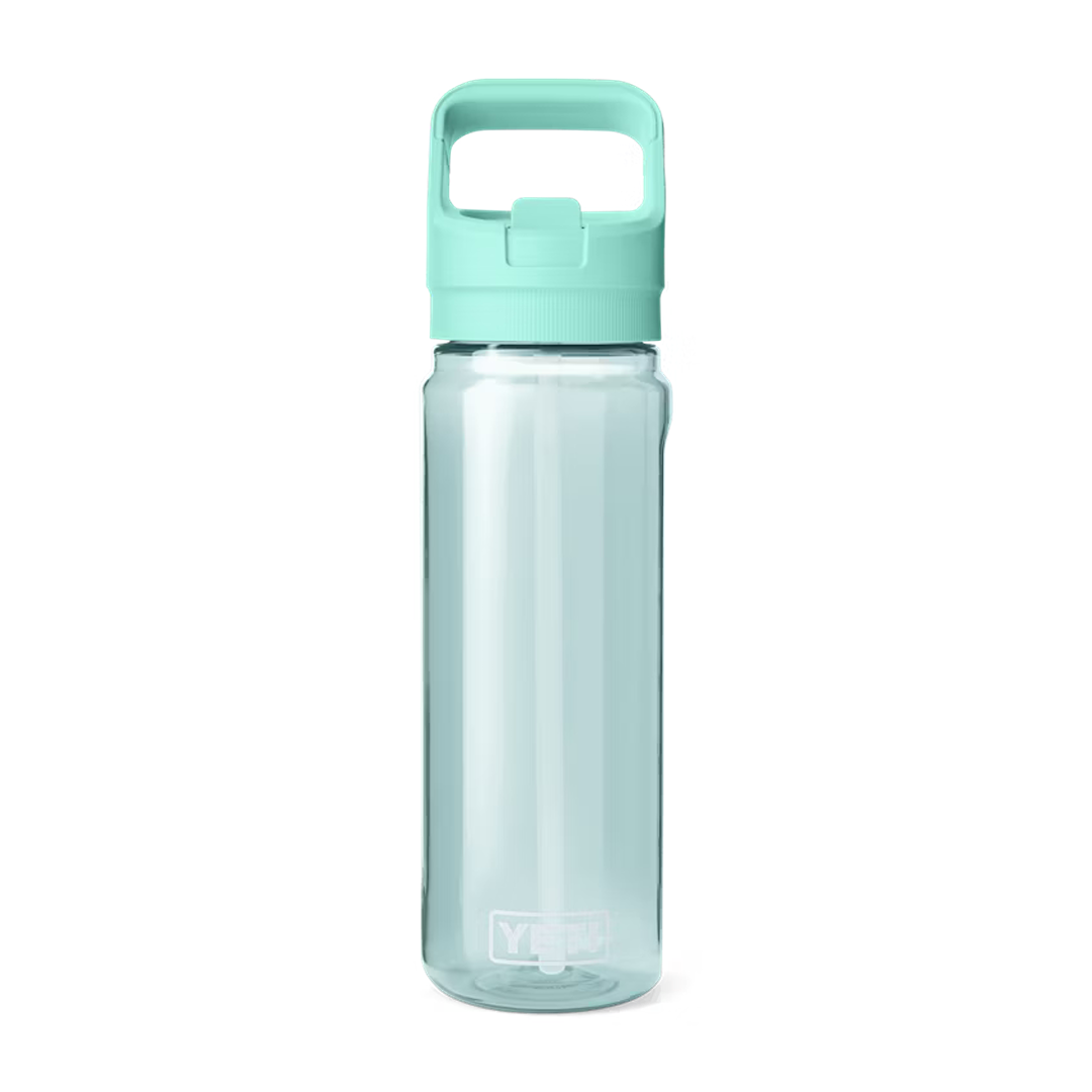 Clear water bottle with mint green straw cap and handle, durable drinkware for kitchen, tableware, and outdoor use collections