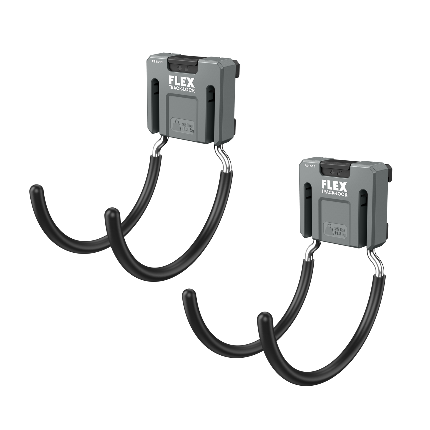 FLEX TRACK LOCK™ Large Folding Dual C-Hook, 2 Pack