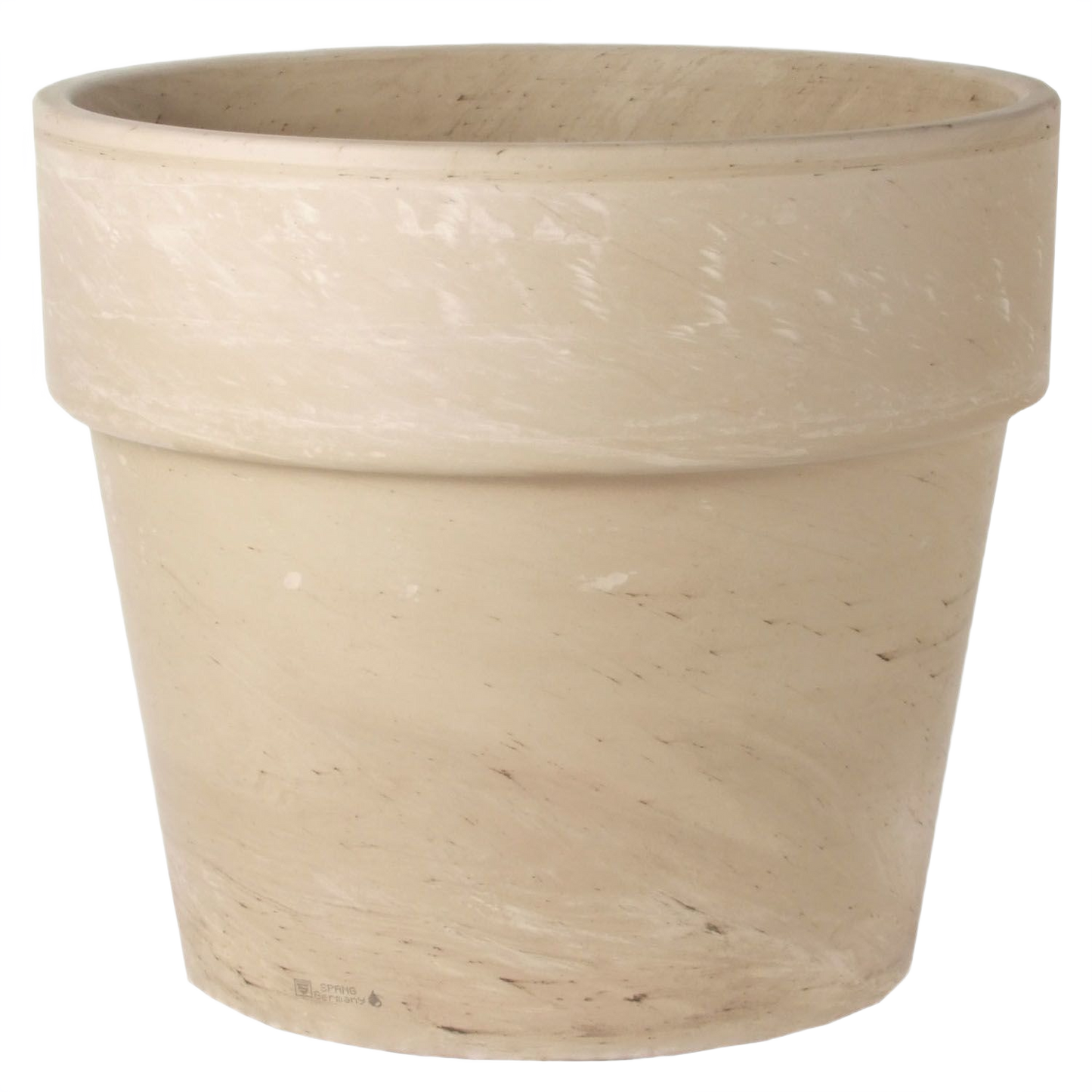 Clay-colored granite pot with a smooth finish, suitable for indoor or outdoor gardening and decor projects