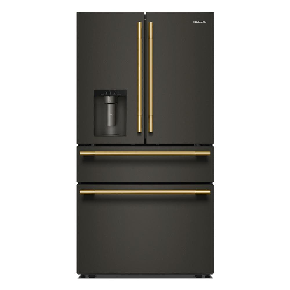 29 Cu. Ft. 36-Inch 4-Door French Door Refrigerator with Exterior Ice and Water Dispenser in Black Ore