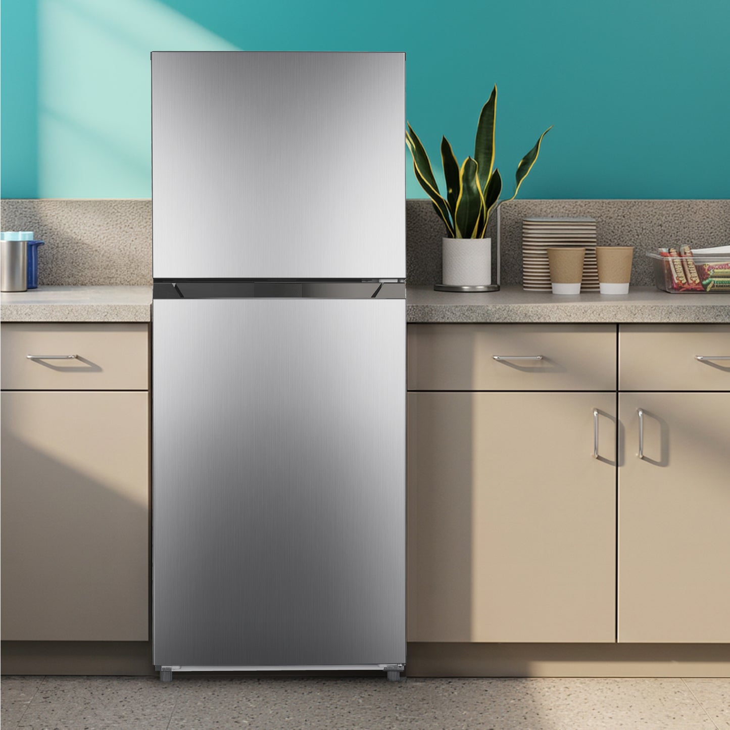 Element Electronics 10.1 cu. ft. Top Freezer Refrigerator - Stainless Steel, ENERGY STAR (ENR10TFGBS)
