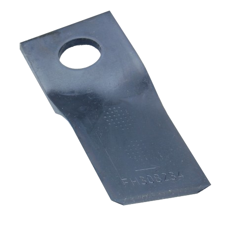Black cutting blade with mounting hole for John Deere mowing and cutting equipment in automotive and tool collections under $50