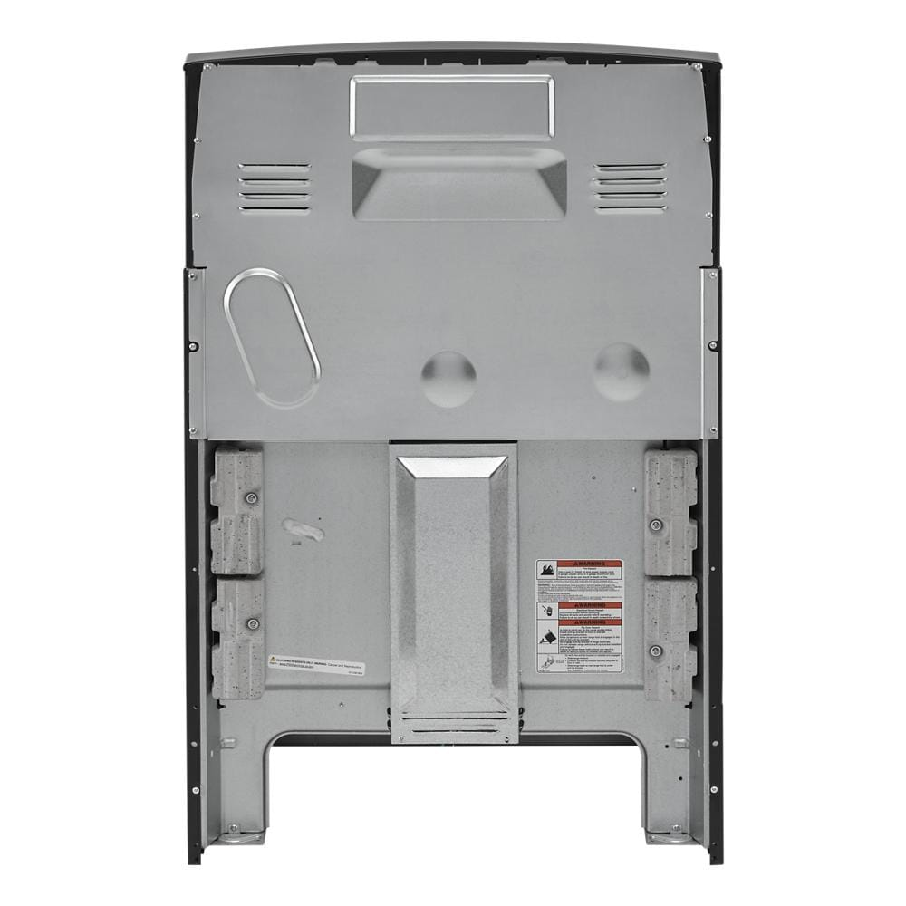 Back view of a stainless steel 30-inch electric range showing vent and structural components in appliances collection