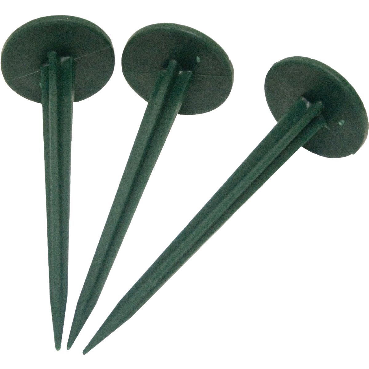 Set of three green landscape pins made of UV-resistant polymer for lawn and garden fabric securing under $50 collection