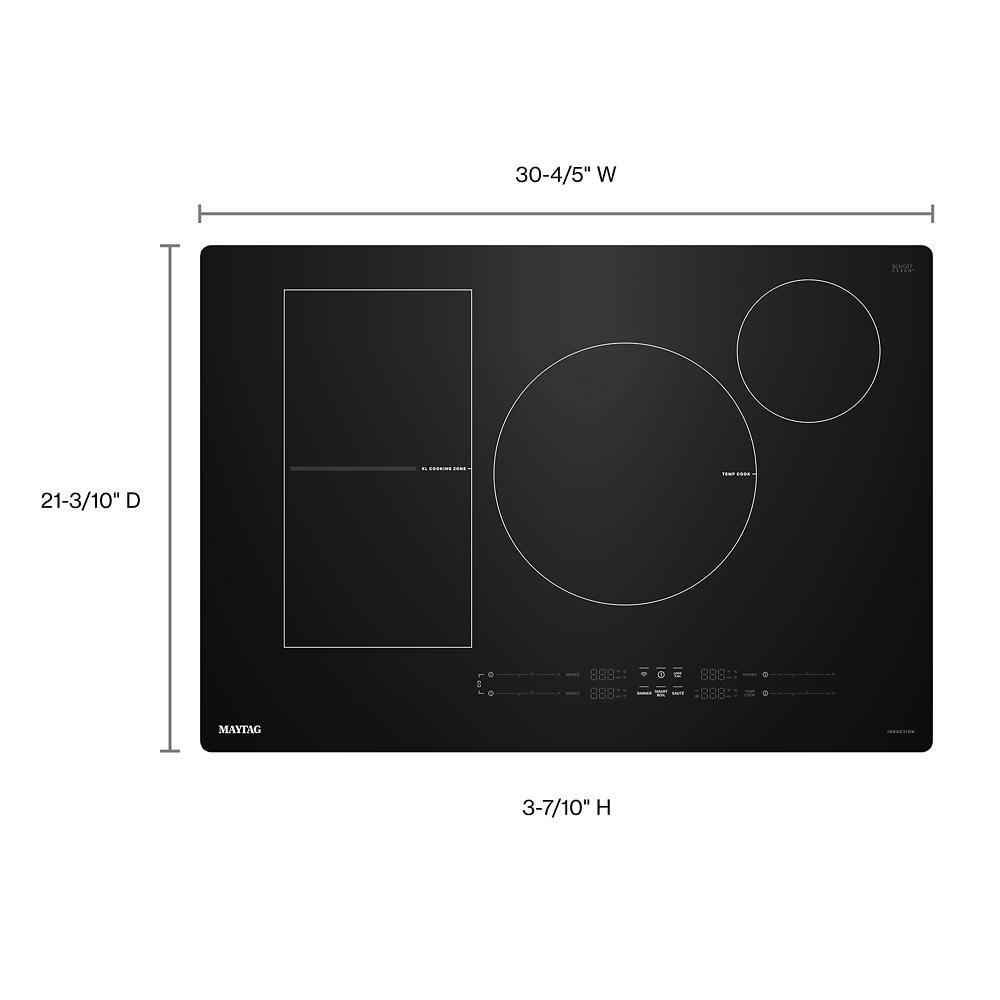 30-Inch Wide Induction Cooktop with Power Boost