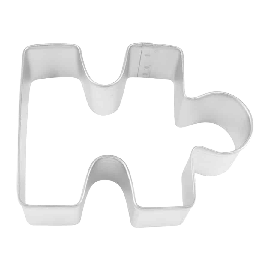 Tinplated steel cookie cutter shaped like a puzzle piece for bakeware and kitchen gadgets under $50 collection