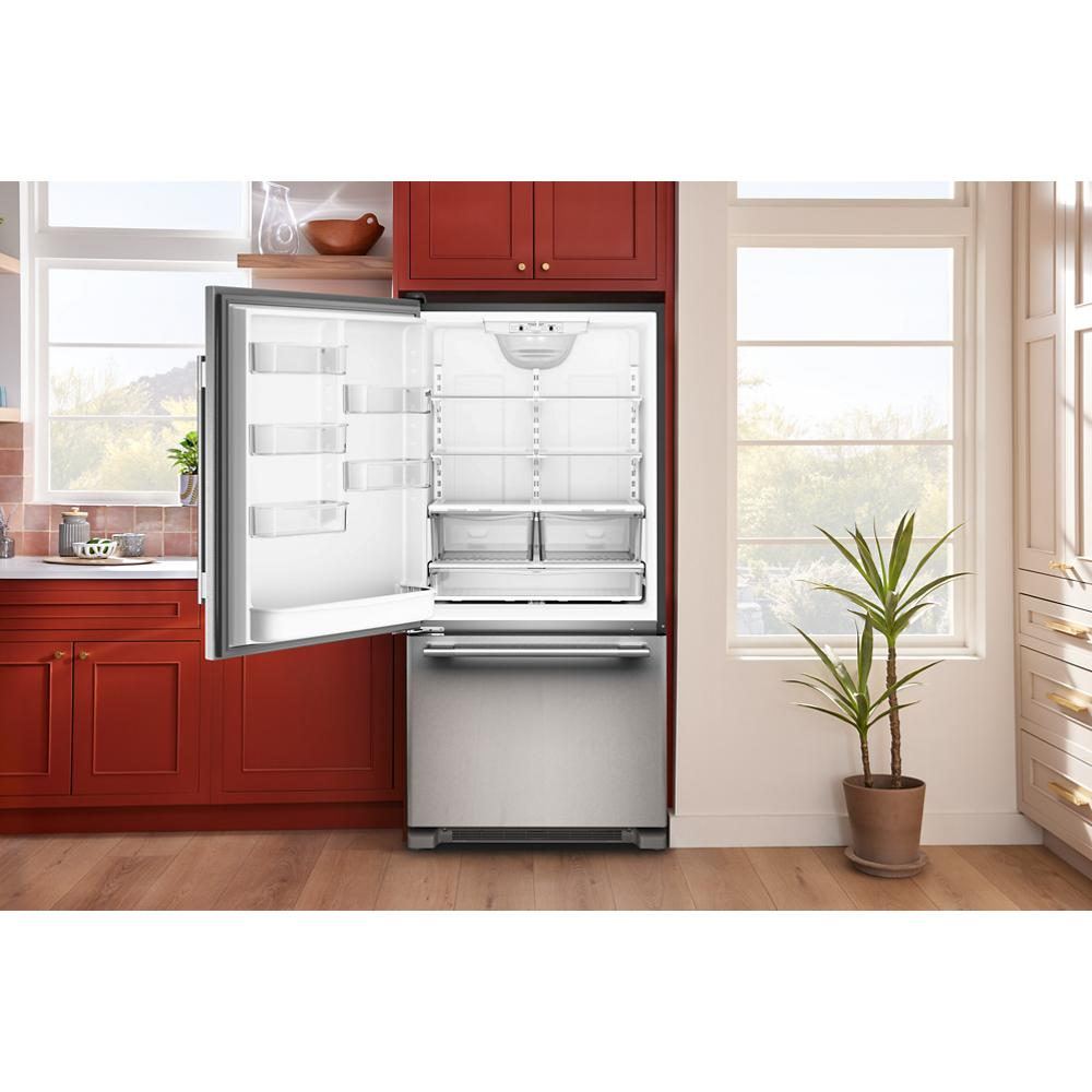 22 Cu. Ft. 33-Inch Standard-Depth Bottom Mount Refrigerator with Left Door Swing