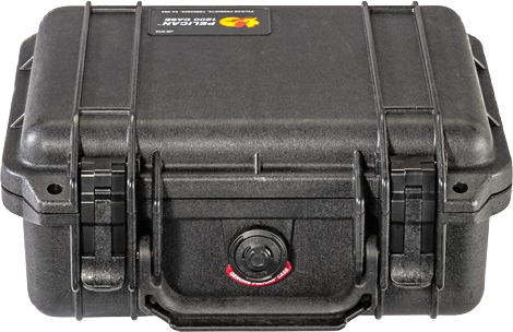 Black rugged protective case with secure latches and pressure valve from Storage & Organization under $100 collection
