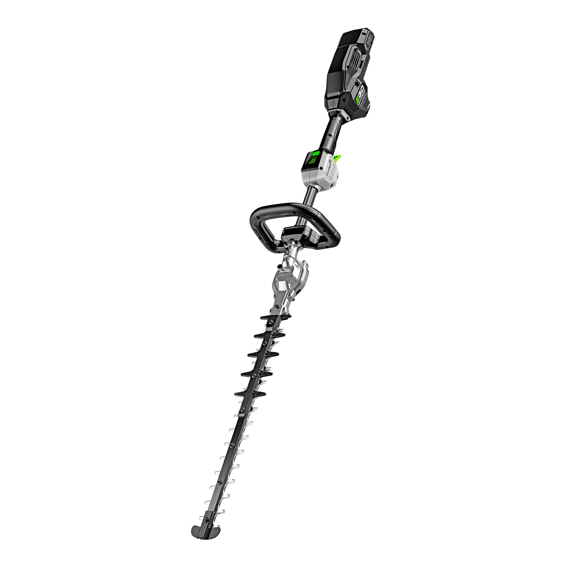 Black and gray commercial-grade short pole hedge trimmer designed for efficient home improvement and landscaping tasks