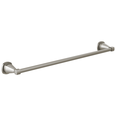24-inch stainless steel towel bar with brushed finish for durable bathroom accessory in home improvement projects