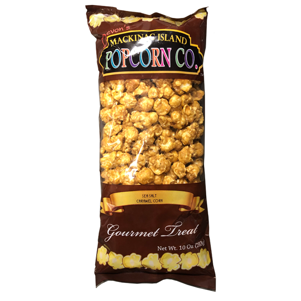 Bag of Devon's Mackinac Island sea salt caramel corn, a sweet and salty snack in food and beverage collections