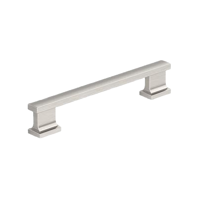 Satin nickel cabinet pull with modern squared edges for hardware and furniture accessories under $50 collection