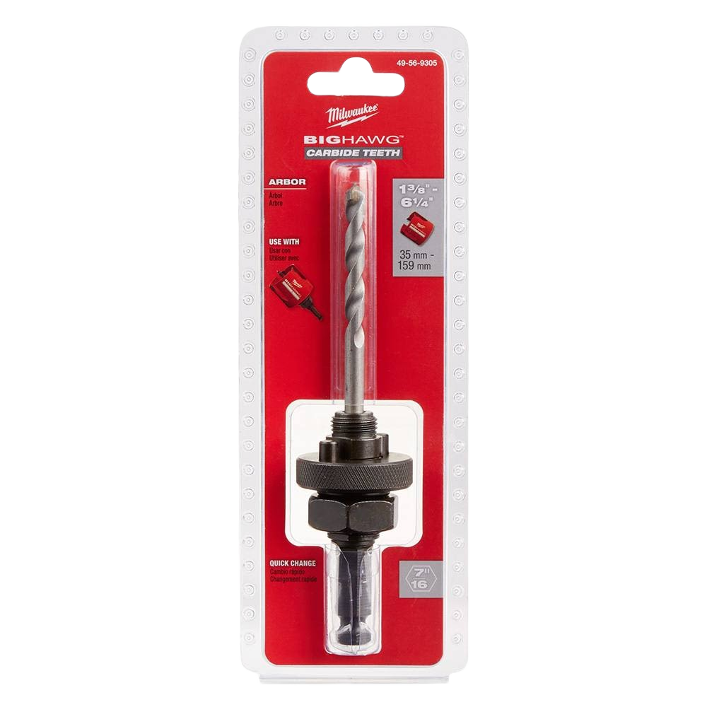 Carbide tooth arbor bit for cutting nail-embedded wood in Milwaukee Saws and Woodworking Tools collections