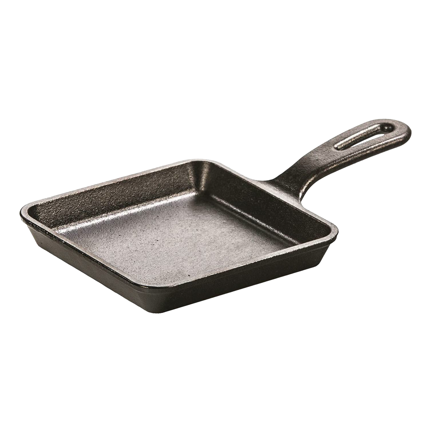 Small square cast iron skillet with handle for versatile cooking in kitchenware and cookware collections