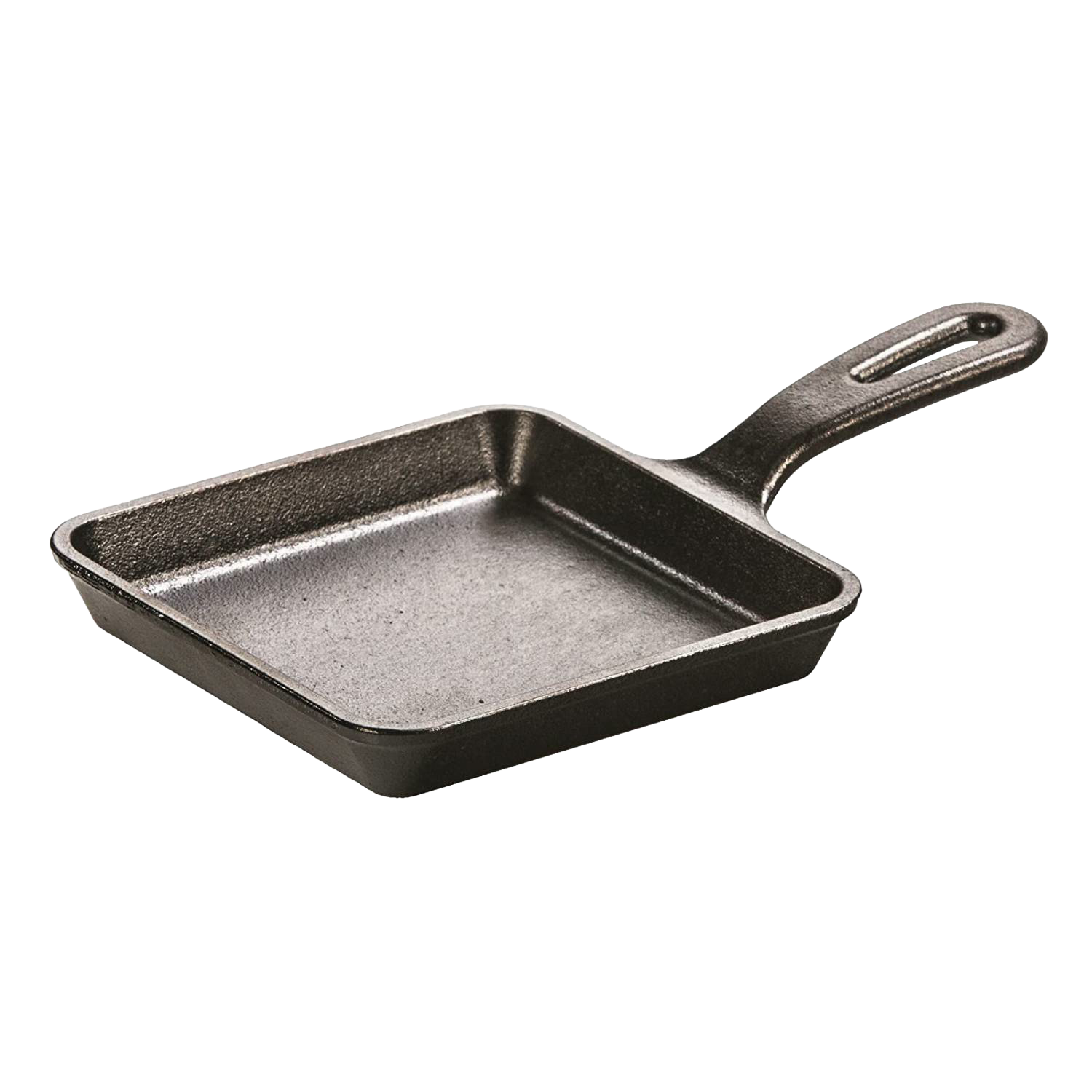 Small square cast iron skillet with handle for versatile cooking in kitchenware and cookware collections