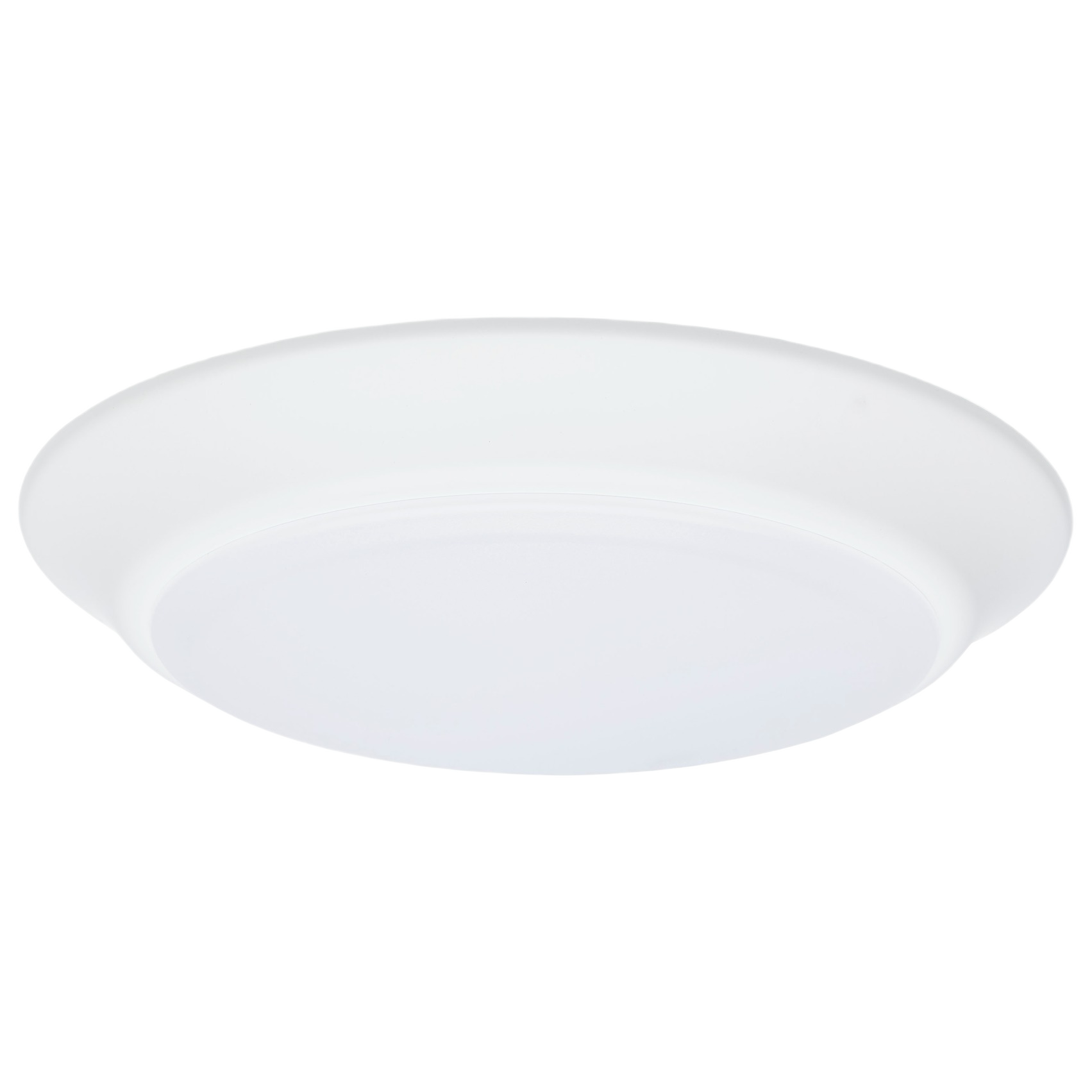 White 7-inch LED disk light with sleek design for energy-efficient home improvement and lighting collections