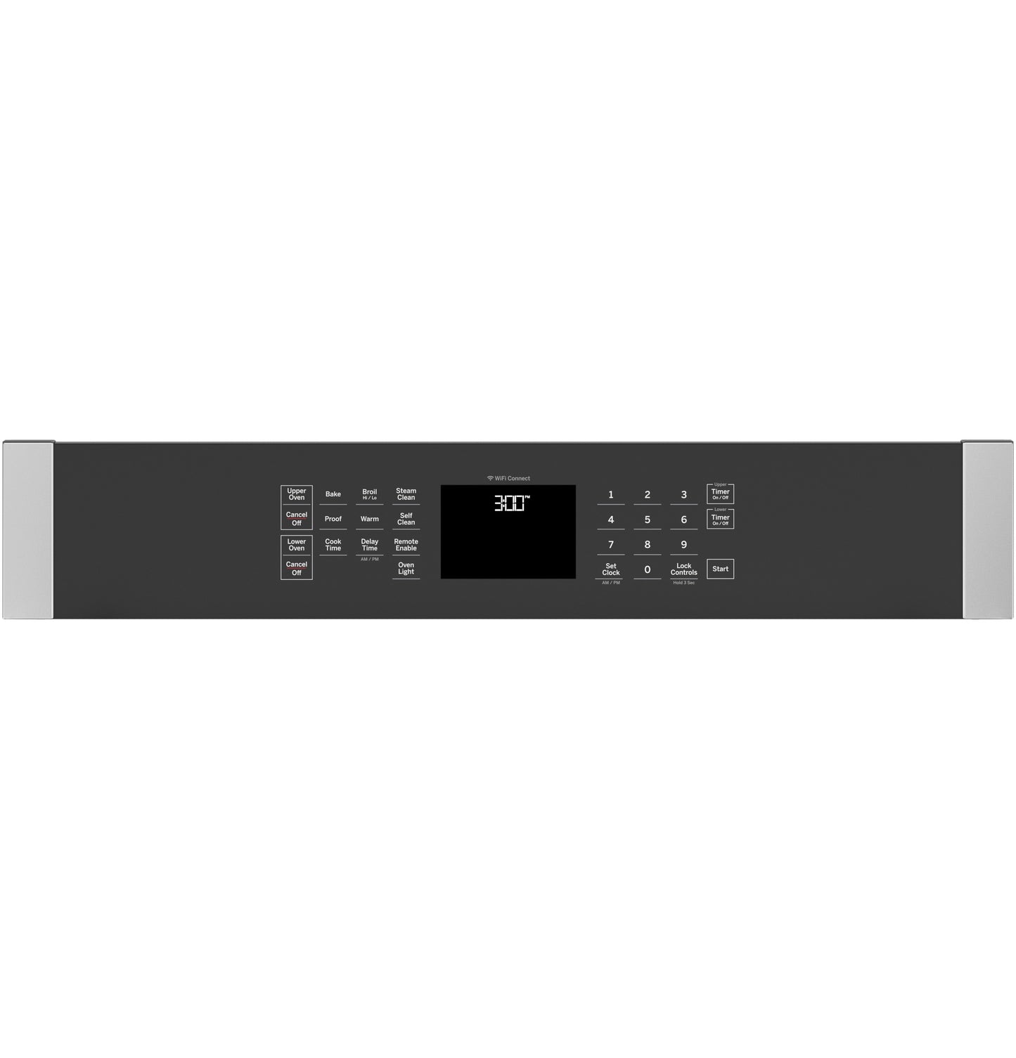 Control panel for smart built-in double wall oven with digital display and touch controls in Kitchen & Kitchenware collection