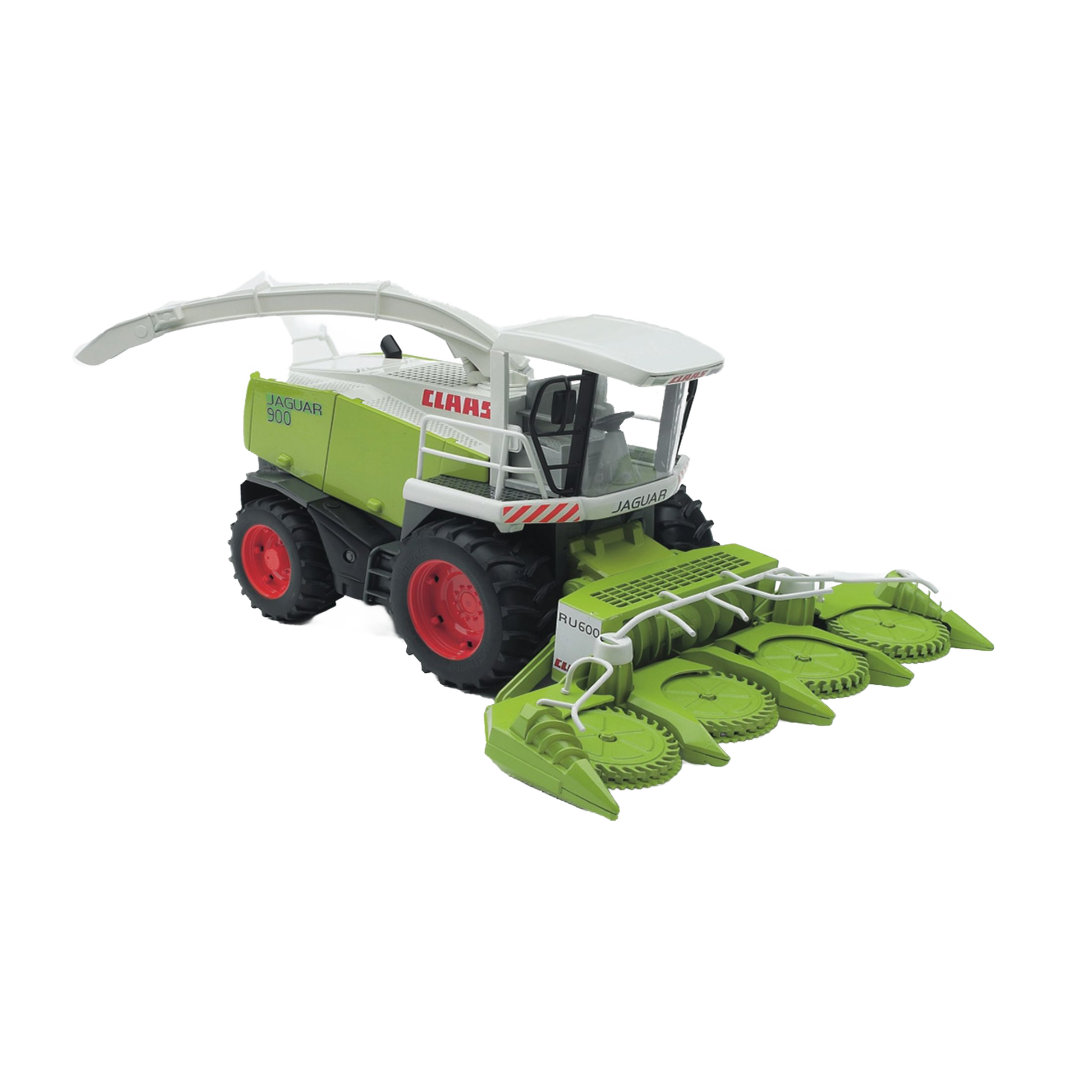 Detailed replica of a green field chopper toy with four driven pull-in corn header in Vehicles & Remote Controlled Toys collection