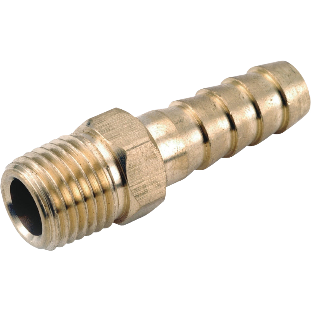 Brass hose barb fitting with male pipe thread for plumbing and galvanized pipe connections under $50 and $100 collections