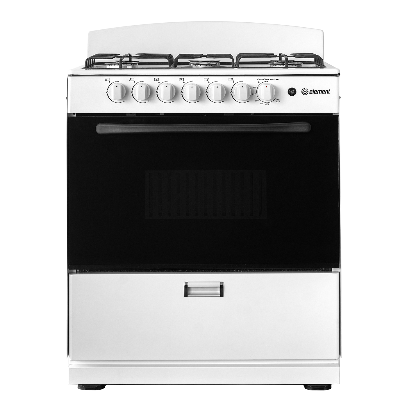 Element Electronics 4.0 cu. ft. 30", 6-Burner Gas Range (EEGR3A6MCCW)