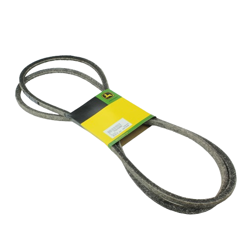 Genuine John Deere V-belt with yellow and green label for automotive and mechanic tools under $100 collection