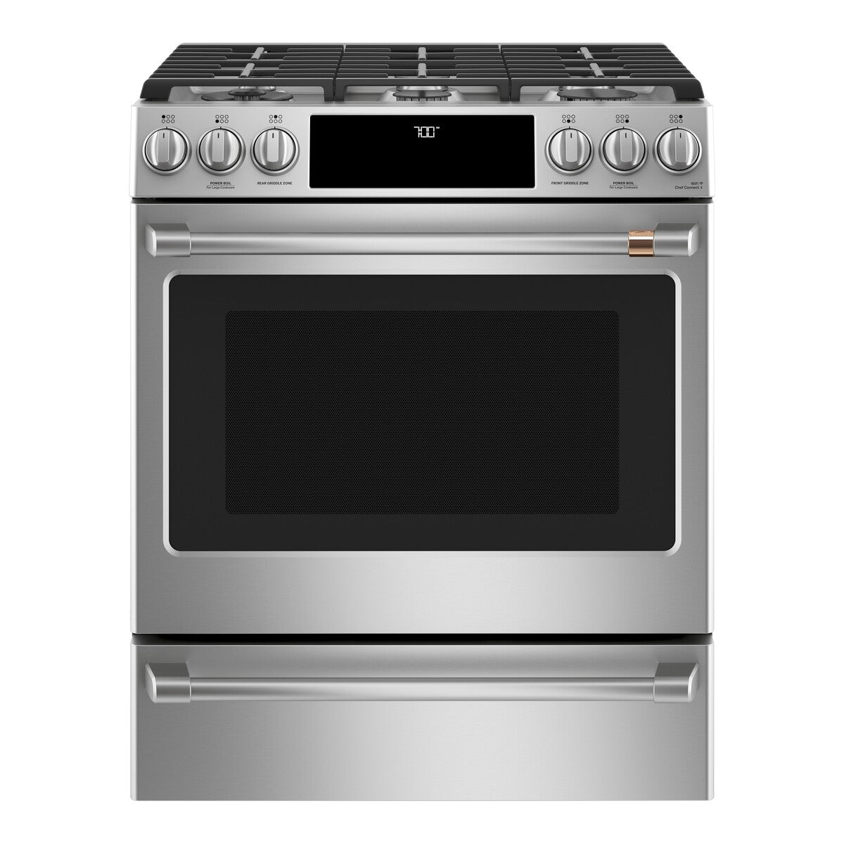CAFÉ™ 30" Smart Slide-In, Front-Control, Gas Range with Convection Oven