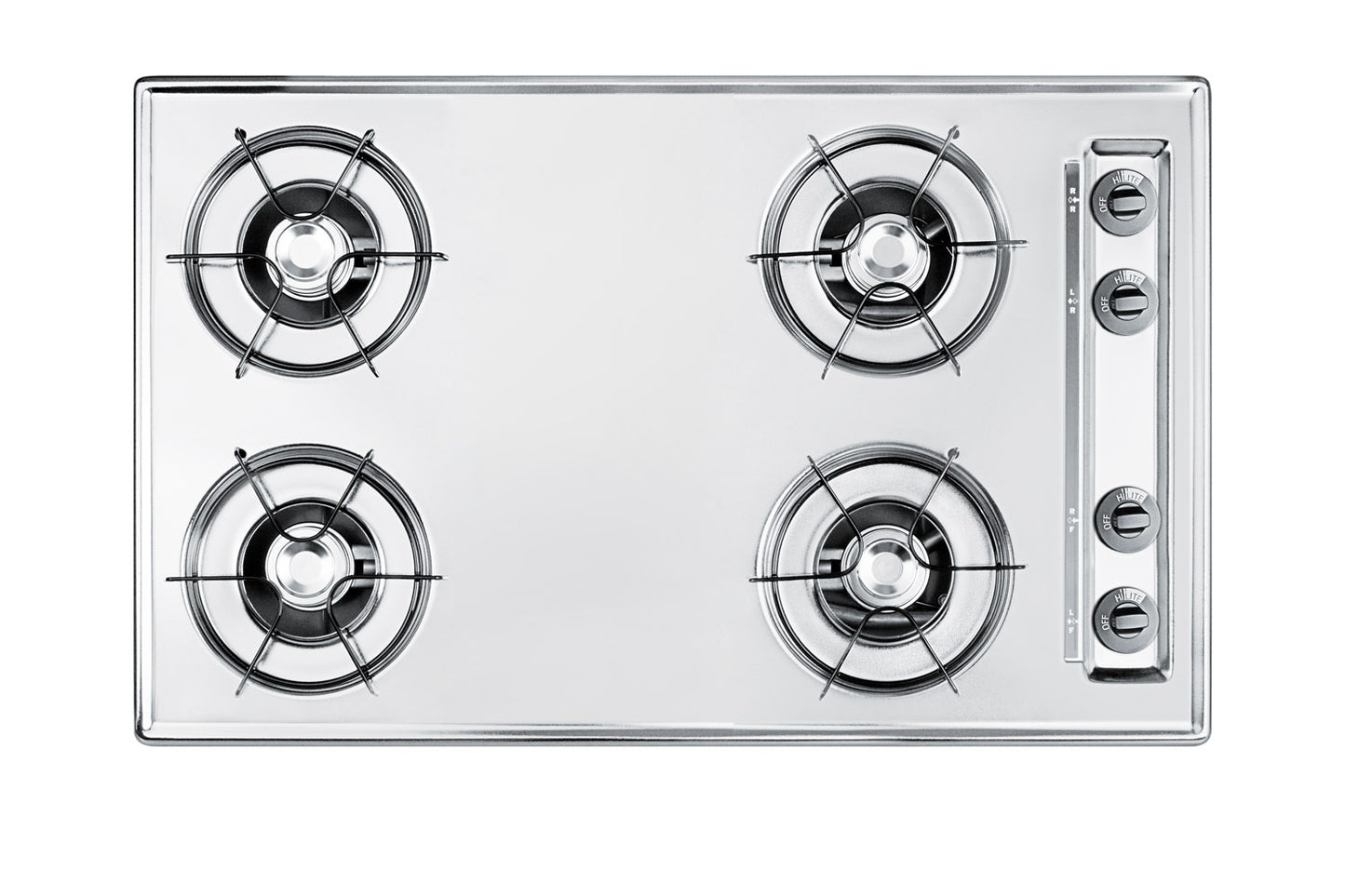 30" Wide 4-Burner Gas Cooktop