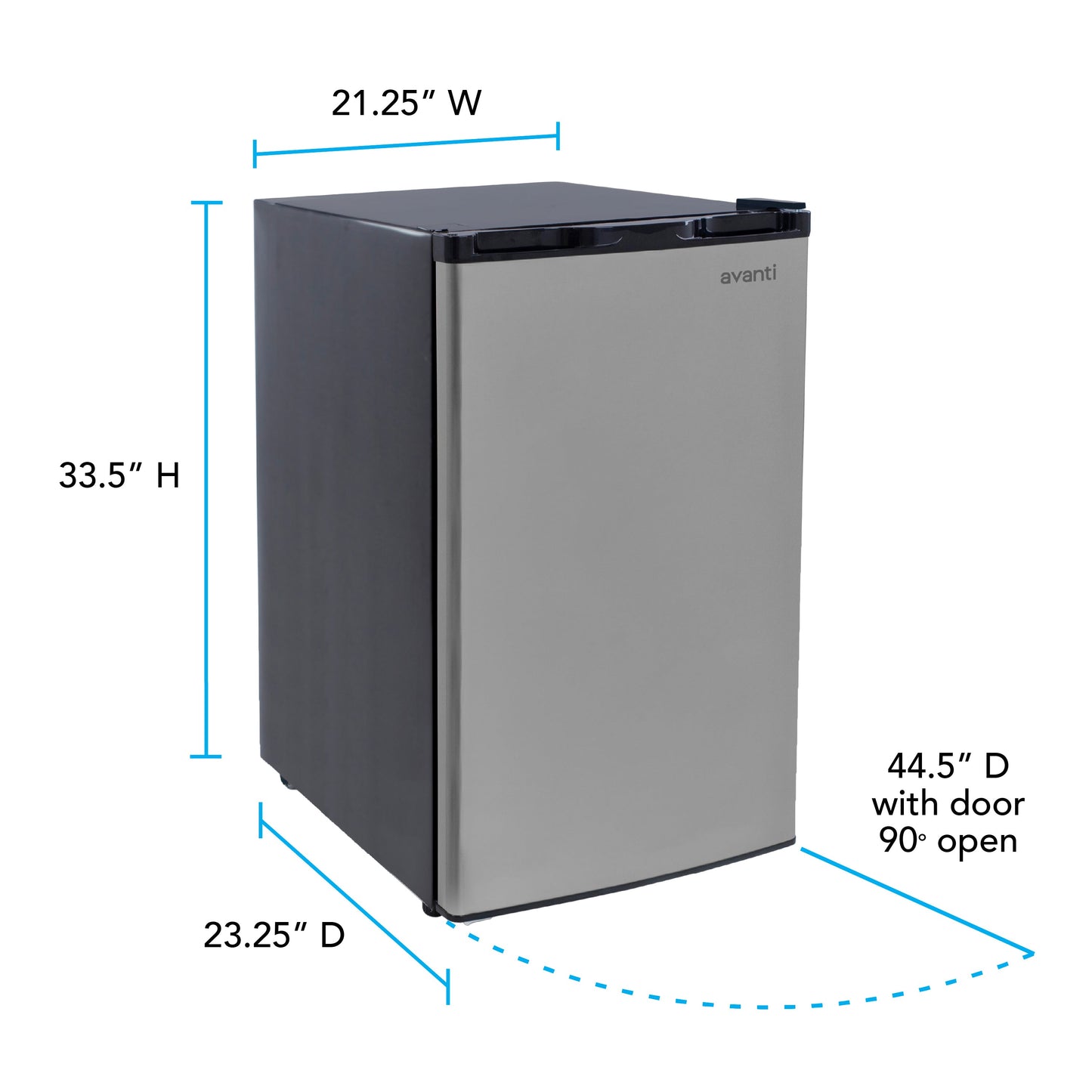 Avanti 4.5 cu. ft. Compact Refrigerator with True Freezer - Stainless Steel