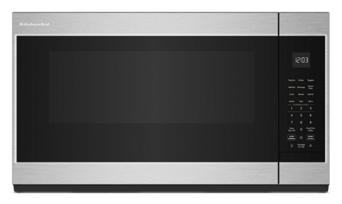 Stainless steel over-the-range microwave with digital display and touch control panel from KitchenAid microwaves collection
