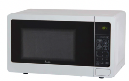 Compact white microwave oven with digital control panel and black window for Microwaves and Kitchen & Kitchenware collections
