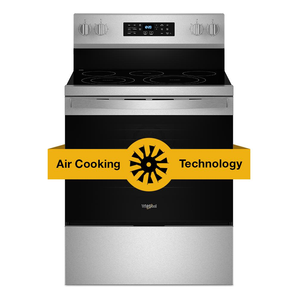 30-inch Energy Star Electric Range with Air Cooking Technology, No Preheat Air Fry and Air Baking and Self Clean