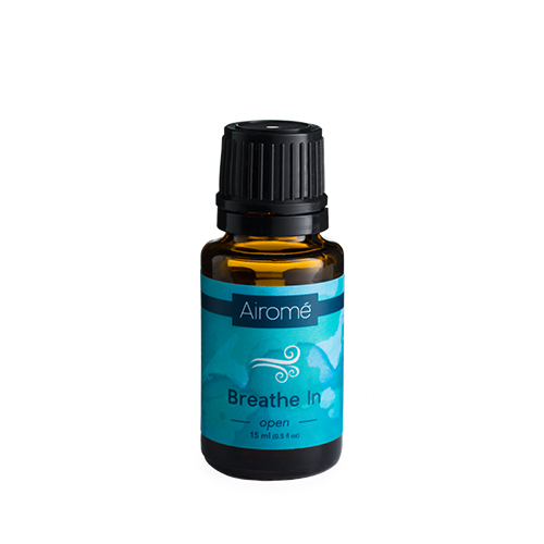Amber glass bottle of fresh minty essential oil blend for home decor and under $50 collections