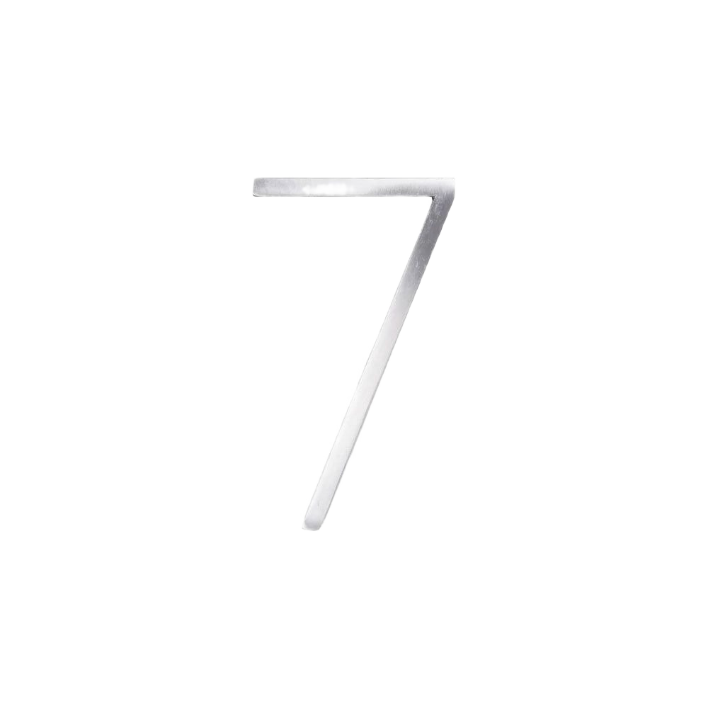 Nickel floating mount house number 7 made of durable zinc for home improvement and hardware collections under $50