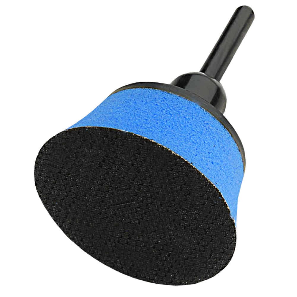Tapered sanding sponge pad with blue body and black abrasive surface for woodworking tools and home improvement tasks under $50