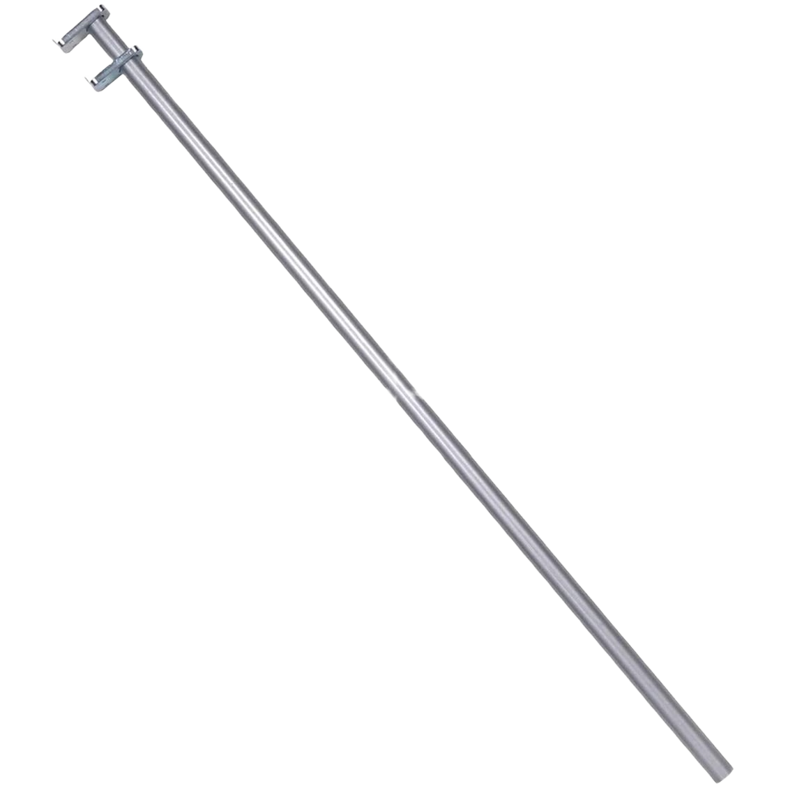 Zinc-plated adjustable metal closet rod with mounting bracket for customizable home storage solutions