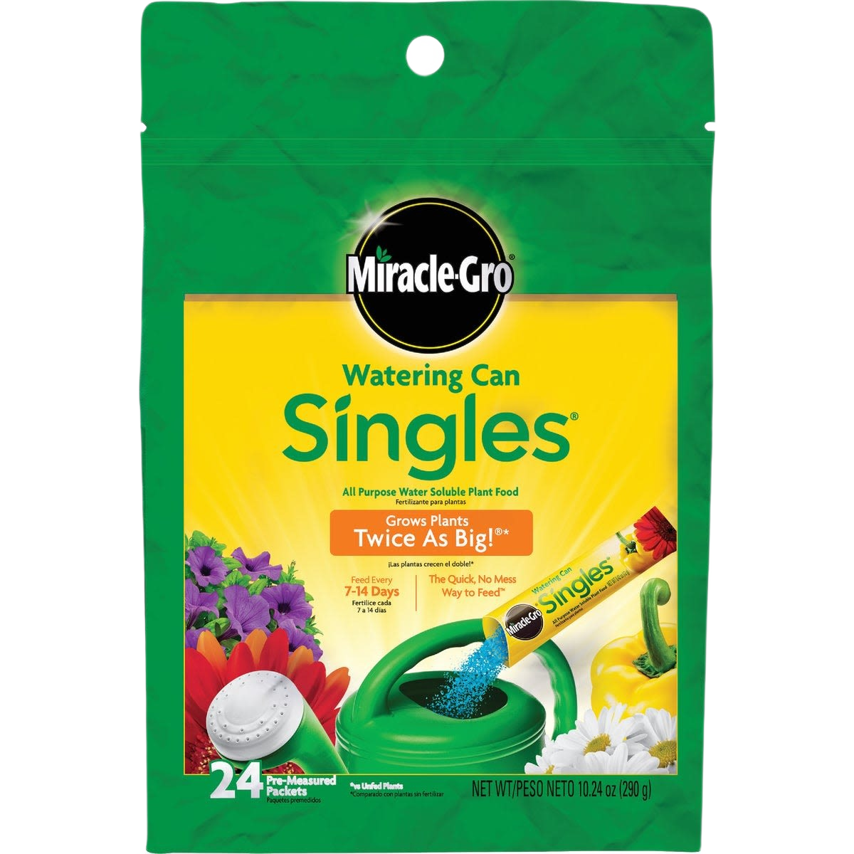 Miracle-Gro Watering Can Singles Plant Food, 24 Pack