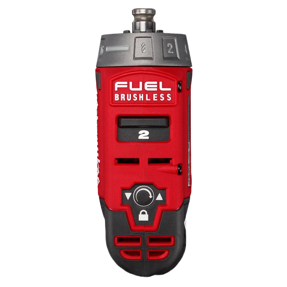 Compact red and gray brushless drill driver attachment with adjustable torque settings for home improvement tasks