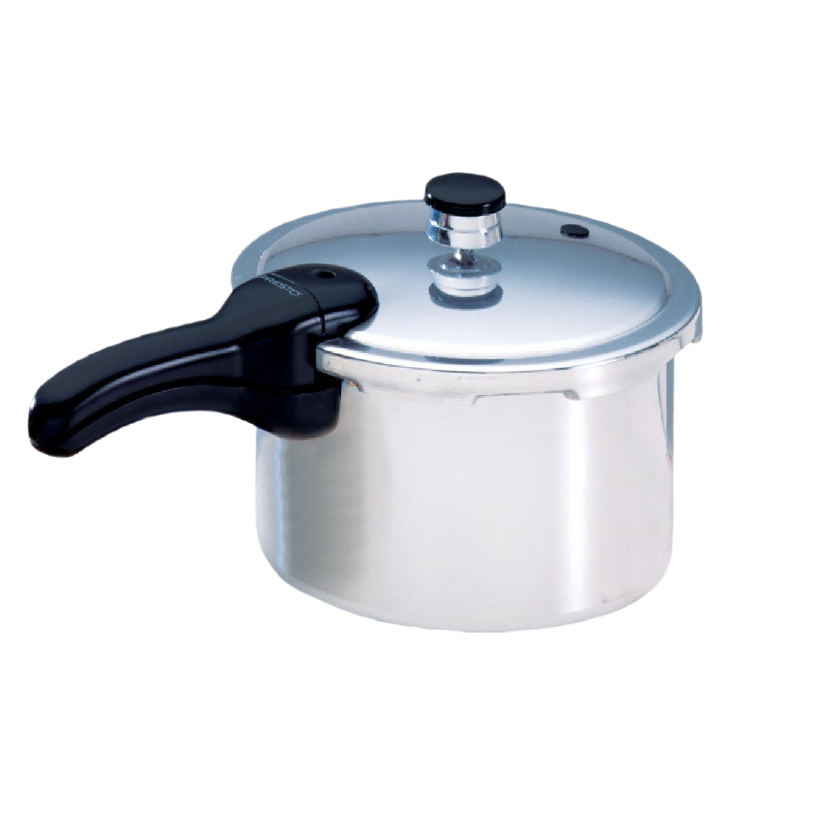 Aluminum pressure cooker with black handle and lid knob suitable for small kitchen appliances collection