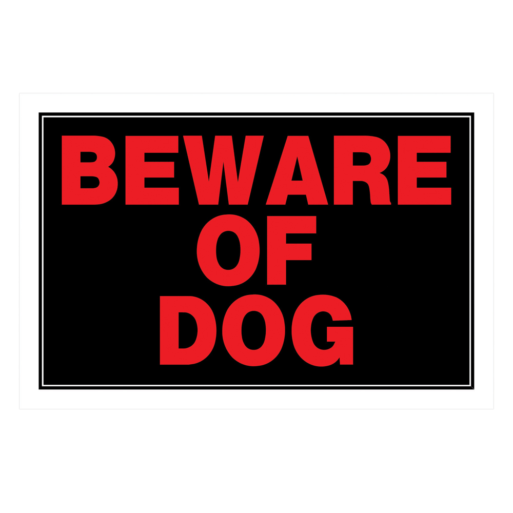Hillman Beware of Dog Sign (8" x 12")