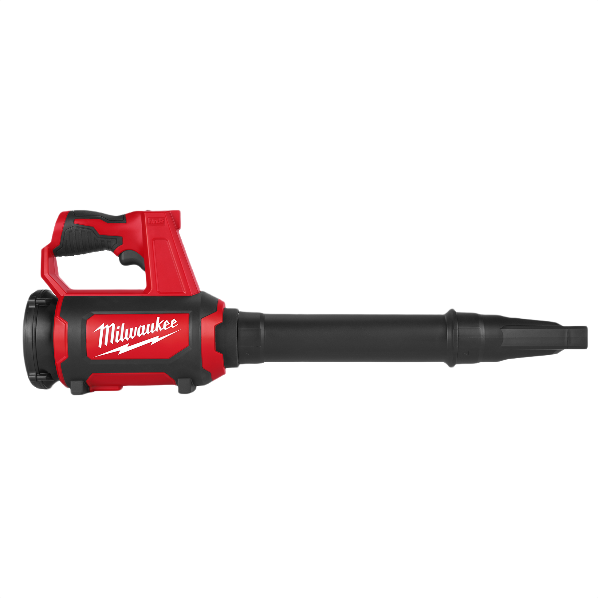 Red and black cordless handheld blower with ergonomic grip for spot cleaning in tools and home improvement tasks