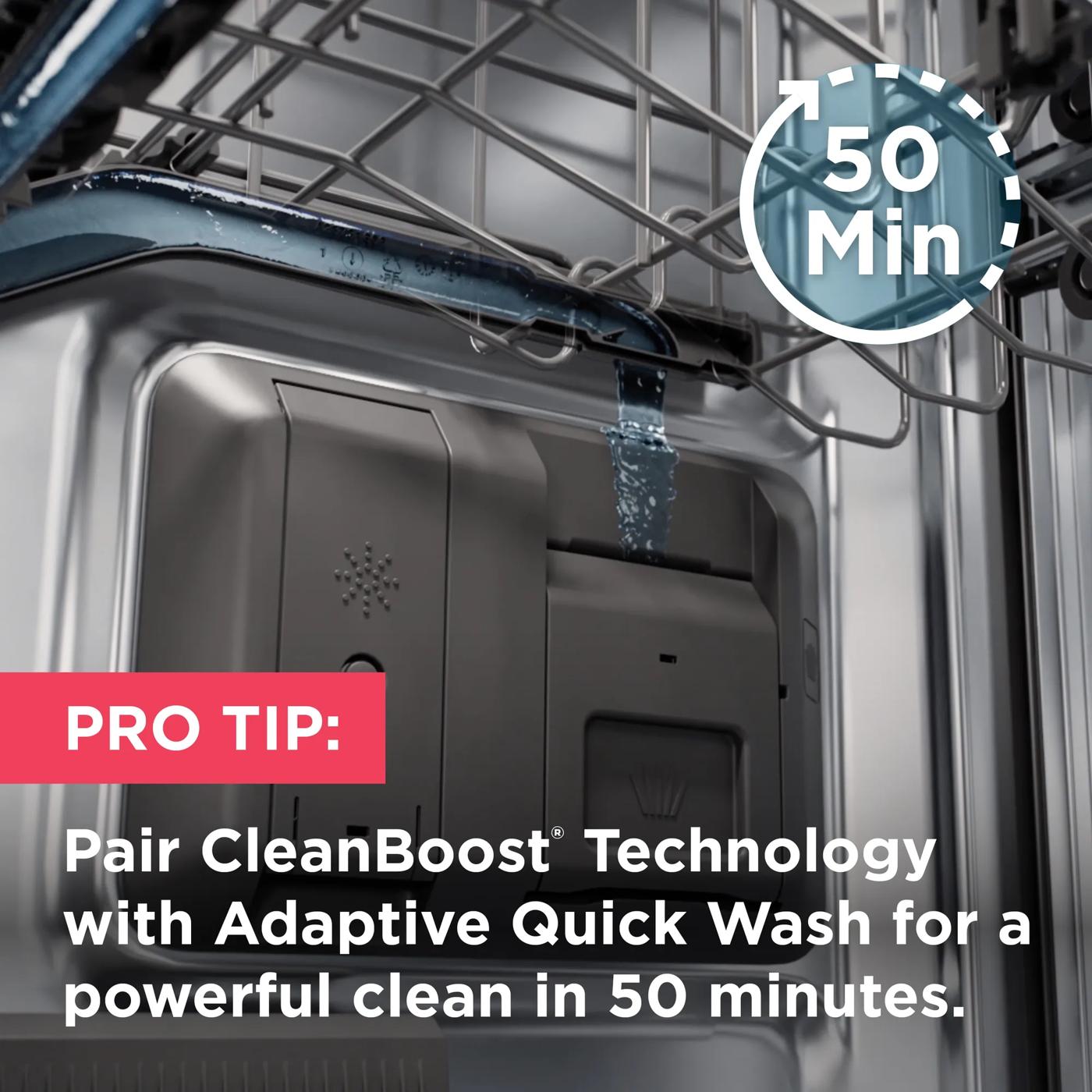 24" Stainless Steel Tub Dishwasher with CleanBoost™ and Adaptive Quick Wash