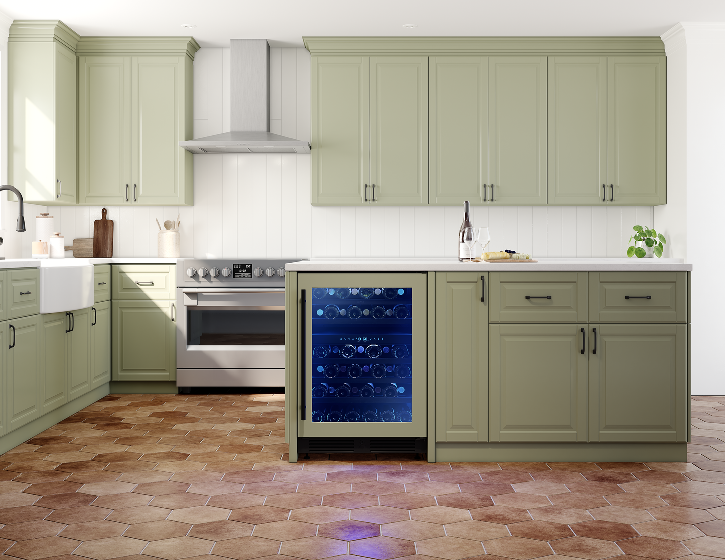 Wine Cooler 24", Reversible, Dual Zone