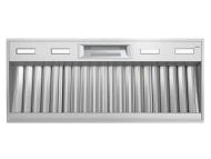 Stainless steel custom insert range hood with ventilation slats and digital controls from Kitchen & Kitchenware collection