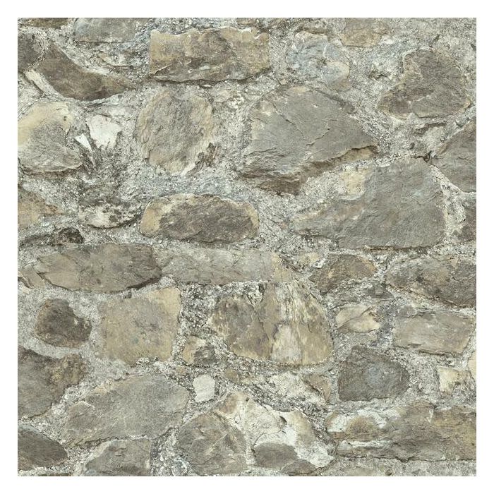 Textured peel and stick wallpaper mimicking weathered stone for easy home improvement and wall decoration projects