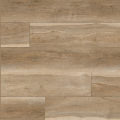 Blonde luxury vinyl planks in natural wood grain pattern for vinyl tile and flooring collections under $100
