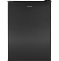 black compact refrigerator with single door and small freezer compartment in mini refrigerators and appliances collection