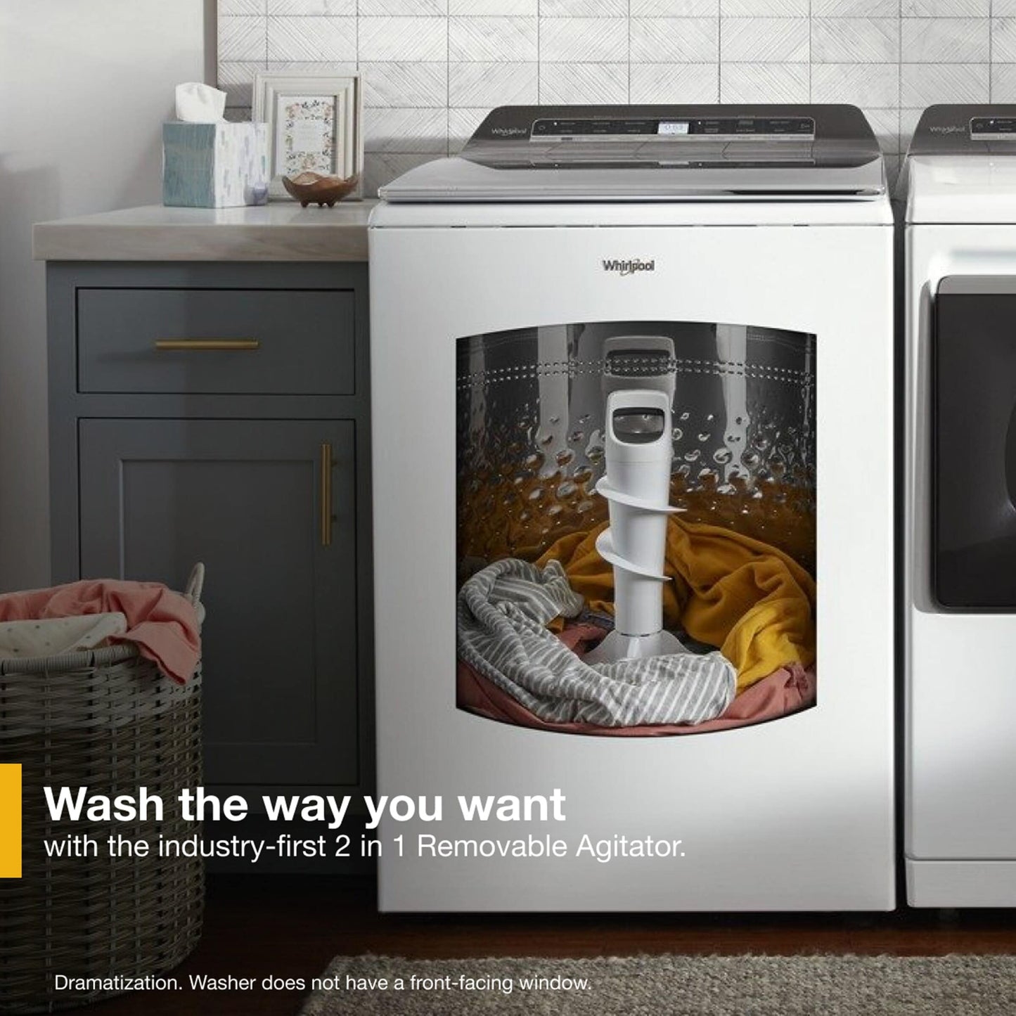 5.2 - 5.3 cu. ft. Top Load Washer with 2 in 1 Removable Agitator